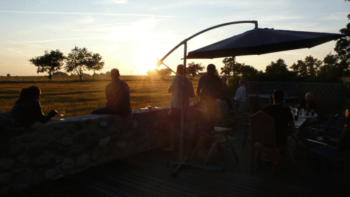 Lund group at sunset