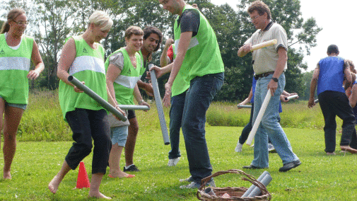 Lund group doing social activities and sport